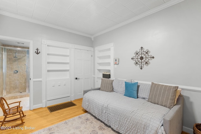 11805 Cedardale Rd, Anchorage, KY 40223 - bedroom with crown molding and wood finished floors