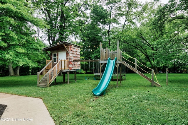11805 Cedardale Rd, Anchorage, KY 40223 - view of playground featuring a yard and view of scattered trees