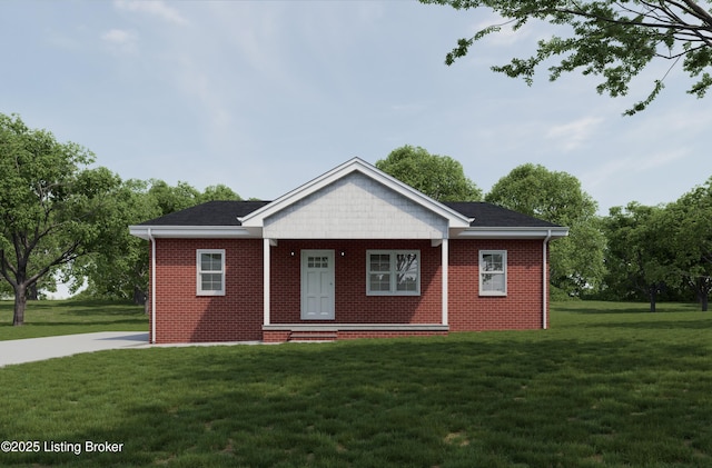 104 Popes Creek Dr, Campbellsville, KY 42718 - view of front of property with a front yard and brick siding