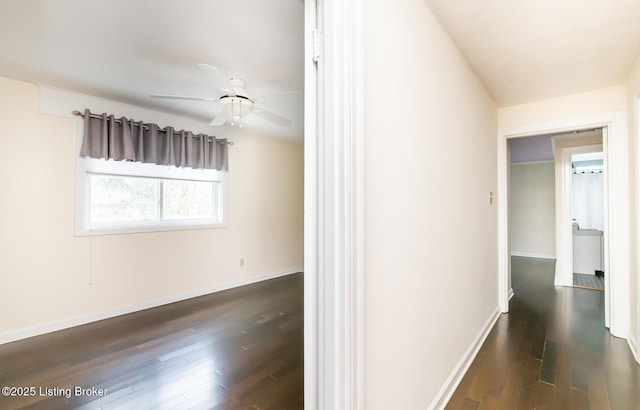 1031 Thruston Ave, Louisville, KY 40217 - hall featuring dark wood-style floors and baseboards