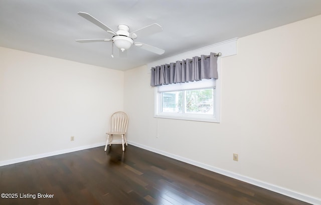 1031 Thruston Ave, Louisville, KY 40217 - unfurnished room featuring wood finished floors, baseboards, and ceiling fan