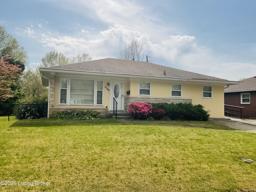 3746 Rosemont Blvd, Louisville, KY 40218 - view of front facade featuring a shingled roof and stone siding