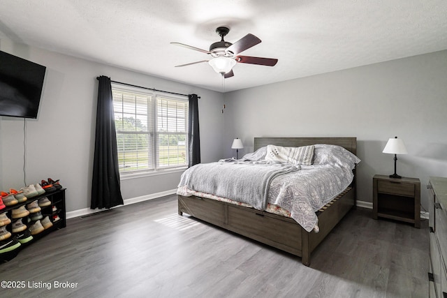 171 Williams Ct, Brooks, KY 40109 - bedroom with baseboards, wood finished floors, and ceiling fan