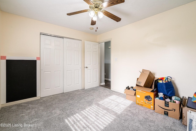 171 Williams Ct, Brooks, KY 40109 - bedroom with carpet, a closet, a ceiling fan, and baseboards