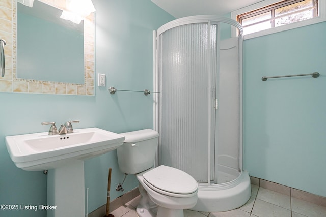 171 Williams Ct, Brooks, KY 40109 - full bath with a stall shower, toilet, and tile patterned flooring