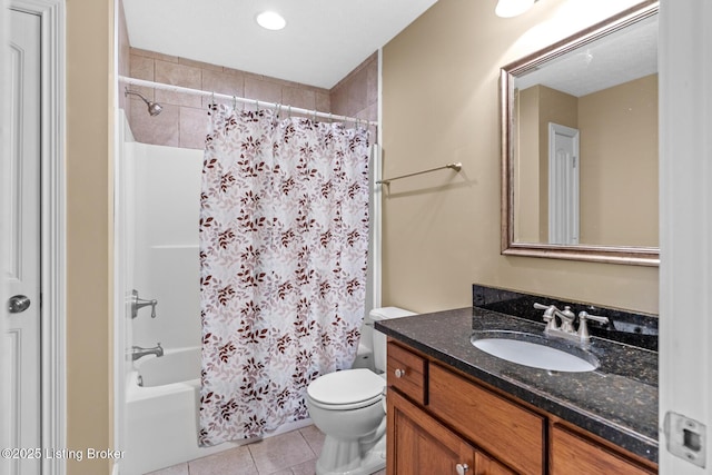 90 Chancellor Ct, Elizabethtown, KY 42701 - full bathroom with tile patterned flooring, vanity, toilet, and shower / bath combo
