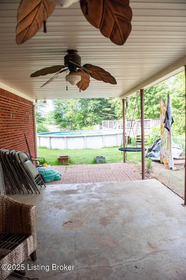 1103 Foxfire Rd, Bardstown, KY 40004 - view of patio / terrace with ceiling fan