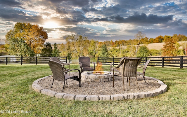 1416 Taylor Wood Rd, Simpsonville, KY 40067 - view of patio featuring a fire pit