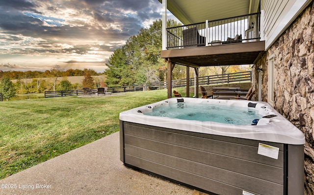 1416 Taylor Wood Rd, Simpsonville, KY 40067 - view of patio / terrace featuring a hot tub