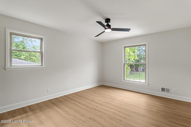 4205 Cottagehill Rd, Louisville, KY 40299 - spare room featuring light wood-style floors, baseboards, and ceiling fan