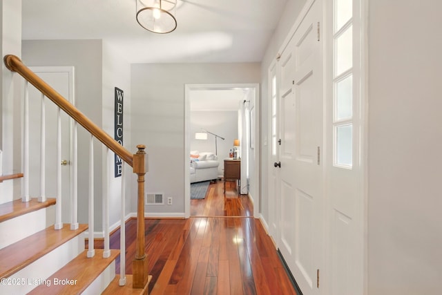 828 Dorsey Ln, Louisville, KY 40223 - foyer entrance featuring wood-type flooring and stairs