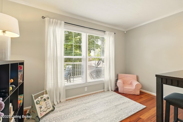 828 Dorsey Ln, Louisville, KY 40223 - bedroom featuring crown molding, wood finished floors, and baseboards