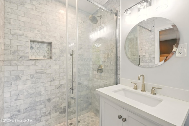 828 Dorsey Ln, Louisville, KY 40223 - bathroom featuring a shower stall and vanity