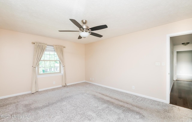 1311 Pollitt Ct, Louisville, KY 40223 - carpeted spare room featuring a ceiling fan, baseboards, and a textured ceiling