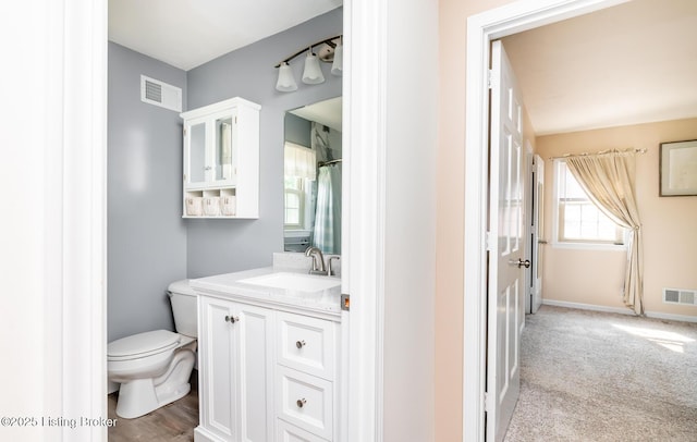 1311 Pollitt Ct, Louisville, KY 40223 - full bathroom featuring toilet, vanity, and a shower with curtain