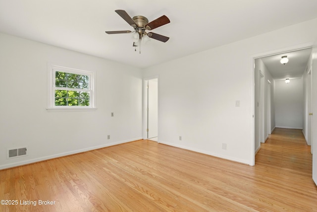 9809 Tiverton Way, Louisville, KY 40242 - unfurnished room featuring light wood-style floors, baseboards, and ceiling fan