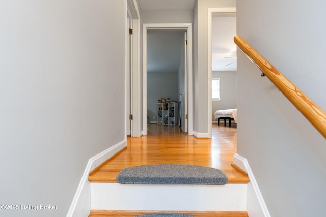 4908 Kay Ave, Louisville, KY 40299 - stairway with wood finished floors and baseboards