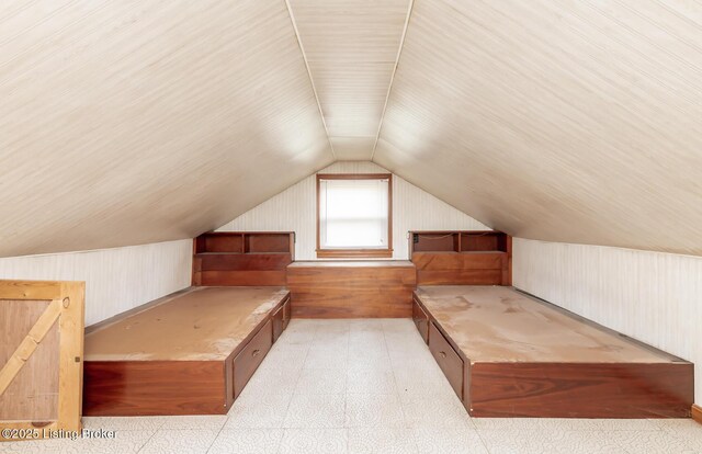 1108 Dresden Ave, Louisville, KY 40215 - additional living space featuring lofted ceiling and wooden walls