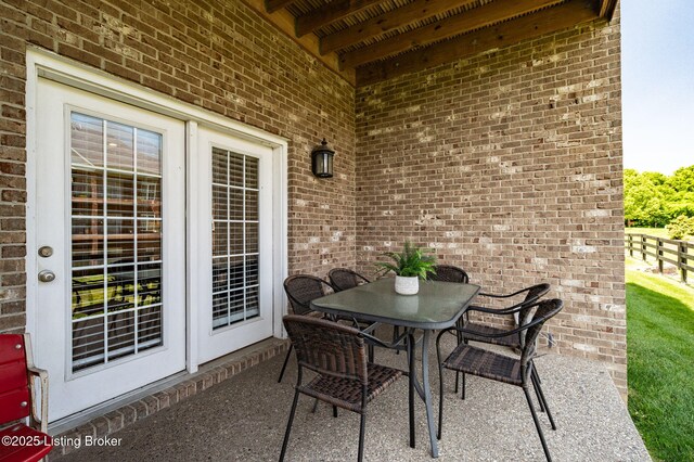 15323 Royal Troon Ave, Louisville, KY 40245 - view of patio with french doors and outdoor dining space