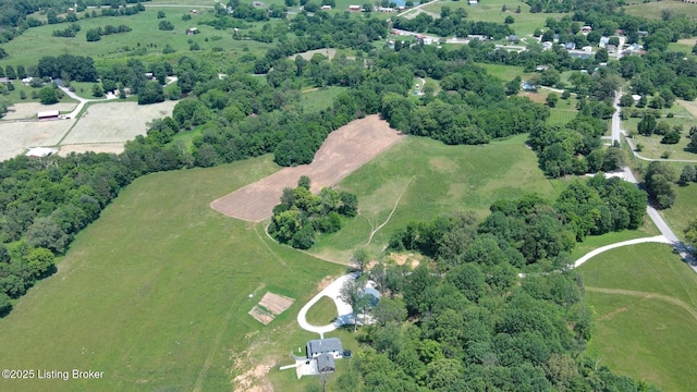3412 Boyds Knob Rd, Munfordville, KY 42765 - aerial overview of property's location with rural landscape