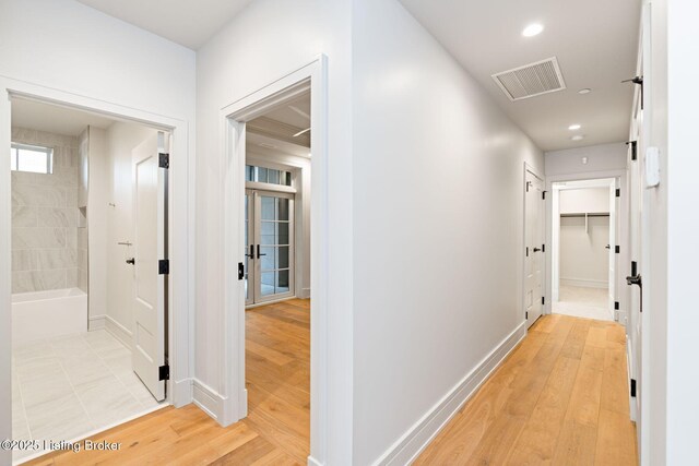 1576 Cherokee Rd Unit 1, Louisville, KY 40205 - hall with light wood-type flooring, recessed lighting, and baseboards