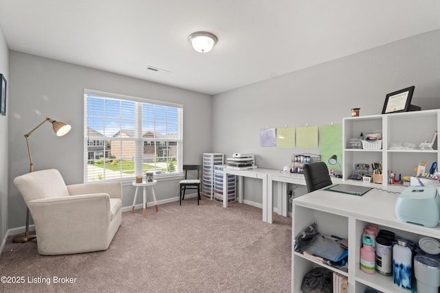 6719 Meadow Park Dr, Louisville, KY 40291 - office area featuring carpet flooring and baseboards