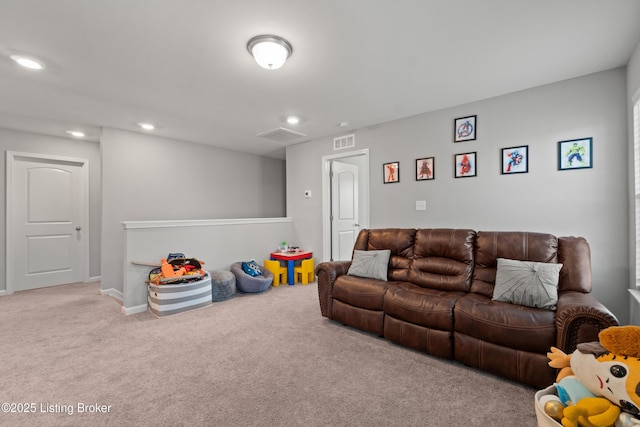 6719 Meadow Park Dr, Louisville, KY 40291 - living area featuring carpet flooring, recessed lighting, and baseboards