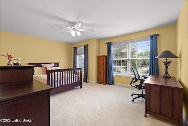 6209 Interlaken Way, Prospect, KY 40059 - bedroom featuring carpet flooring, an office area, baseboards, and ceiling fan