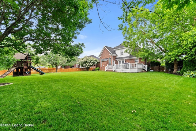 6209 Interlaken Way, Prospect, KY 40059 - view of yard with a playground and a deck