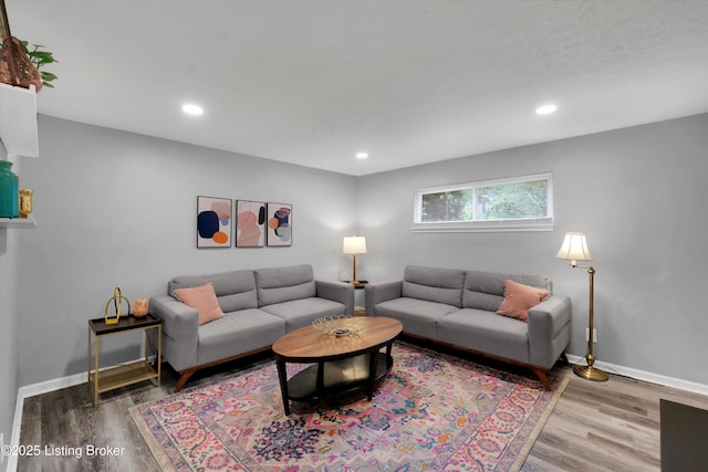 2300 Dundee Rd Unit 2, Louisville, KY 40205 - living room with wood finished floors, baseboards, and recessed lighting