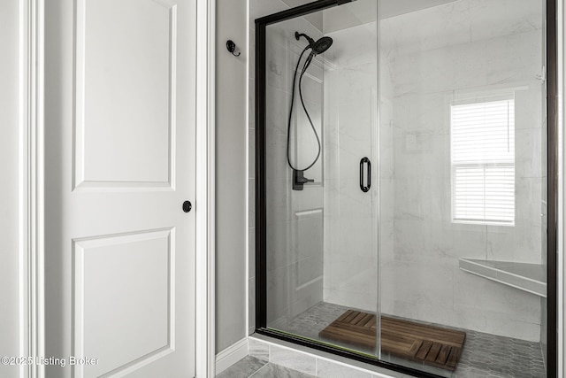 2824 Alder Wood Ln, La Grange, KY 40031 - bathroom featuring a shower stall and baseboards