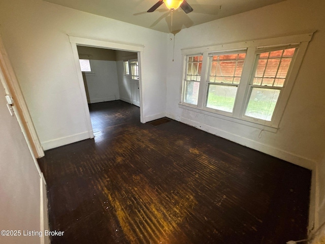 3 Eutropia Ct, Louisville, KY 40208 - empty room featuring ceiling fan, wood finished floors, and baseboards