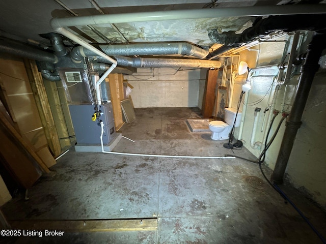 3 Eutropia Ct, Louisville, KY 40208 - unfinished basement with heating unit