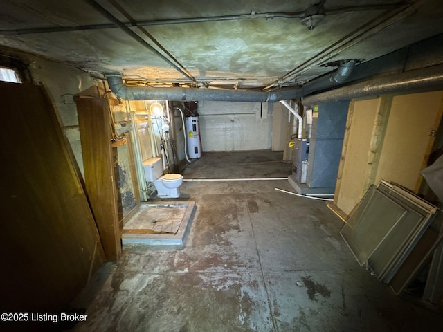 3 Eutropia Ct, Louisville, KY 40208 - unfinished basement with electric water heater and heating unit