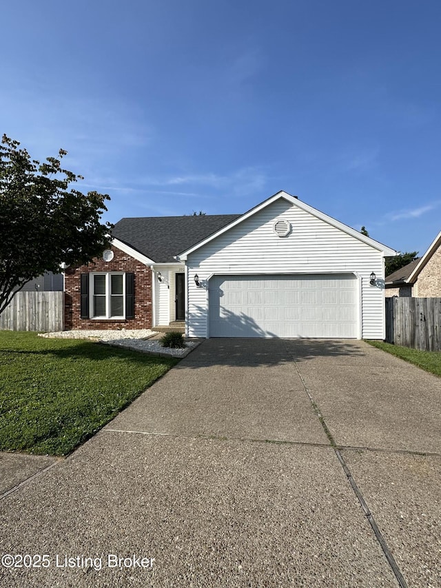 3907 Vantage Pl, Jeffersontown, KY 40299 - ranch-style house with driveway, a garage, and brick siding