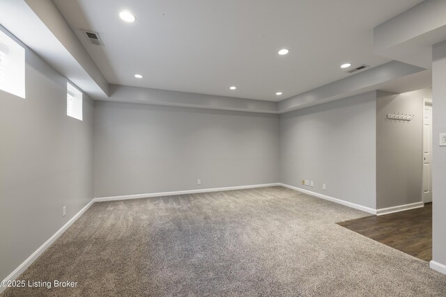 1400 Nightingale Ln, Goshen, KY 40026 - below grade area with carpet flooring, recessed lighting, and baseboards
