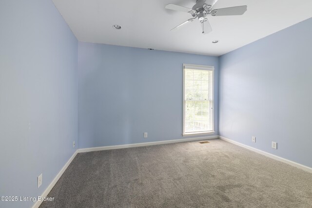 1400 Nightingale Ln, Goshen, KY 40026 - carpeted spare room with a ceiling fan, baseboards, and recessed lighting