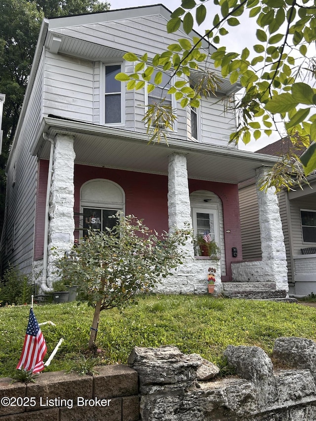 513 Camp St, Louisville, KY 40203 - view of front facade with covered porch