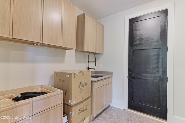 6609 Clore Lake Rd, Crestwood, KY 40014 - kitchen featuring light brown cabinetry and light countertops