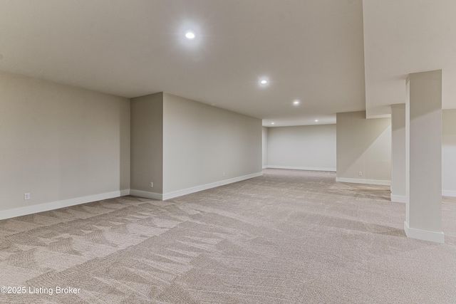6609 Clore Lake Rd, Crestwood, KY 40014 - finished below grade area with recessed lighting and light carpet