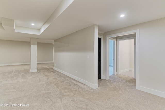 6609 Clore Lake Rd, Crestwood, KY 40014 - finished basement featuring light colored carpet and recessed lighting
