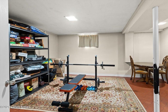 7419 Beahl Blvd, Louisville, KY 40258 - workout room featuring baseboards
