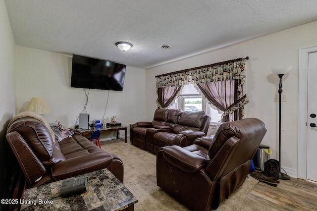 14499 S S Highway 259, Leitchfield, KY 42754 - living area featuring a textured ceiling and baseboards