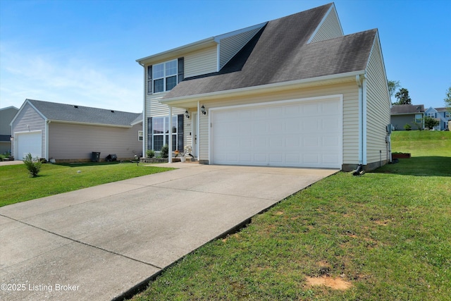 204 Greenleaf Dr, Elizabethtown, KY 42701 - traditional-style home featuring a front yard, driveway, and a garage