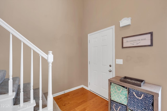 204 Greenleaf Dr, Elizabethtown, KY 42701 - entryway with stairs, light wood-type flooring, and baseboards