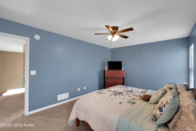 204 Greenleaf Dr, Elizabethtown, KY 42701 - bedroom with carpet, baseboards, and ceiling fan