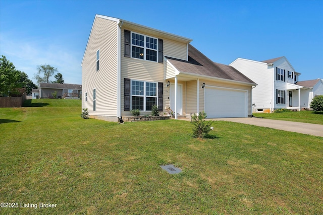 204 Greenleaf Dr, Elizabethtown, KY 42701 - traditional home with an attached garage, driveway, and a front lawn