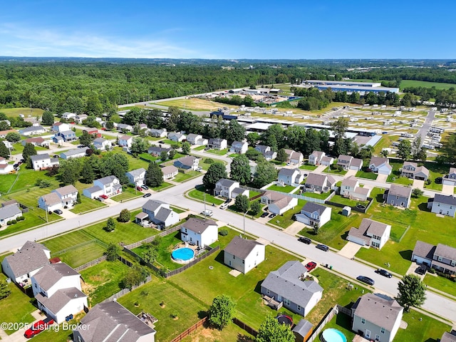 204 Greenleaf Dr, Elizabethtown, KY 42701 - aerial view of residential area featuring a heavily wooded area