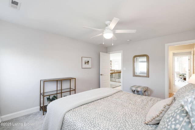 17716 Shakes Creek Dr, Fisherville, KY 40023 - bedroom featuring carpet floors, baseboards, and a ceiling fan