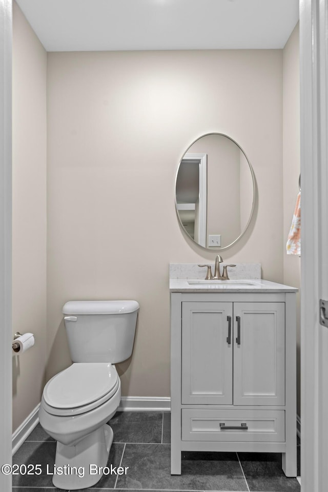 162 Penny Royal Ln, Brandenburg, KY 40108 - bathroom with vanity, toilet, baseboards, and tile patterned flooring